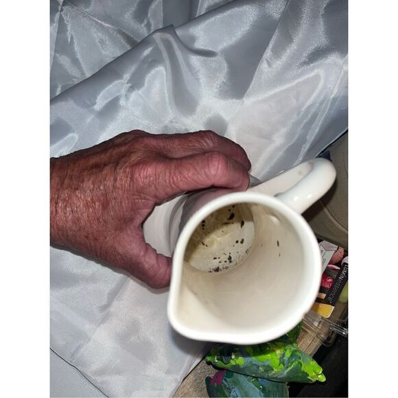 JAPAN vase spout handle red stripes Vintage - Picture 6 of 7